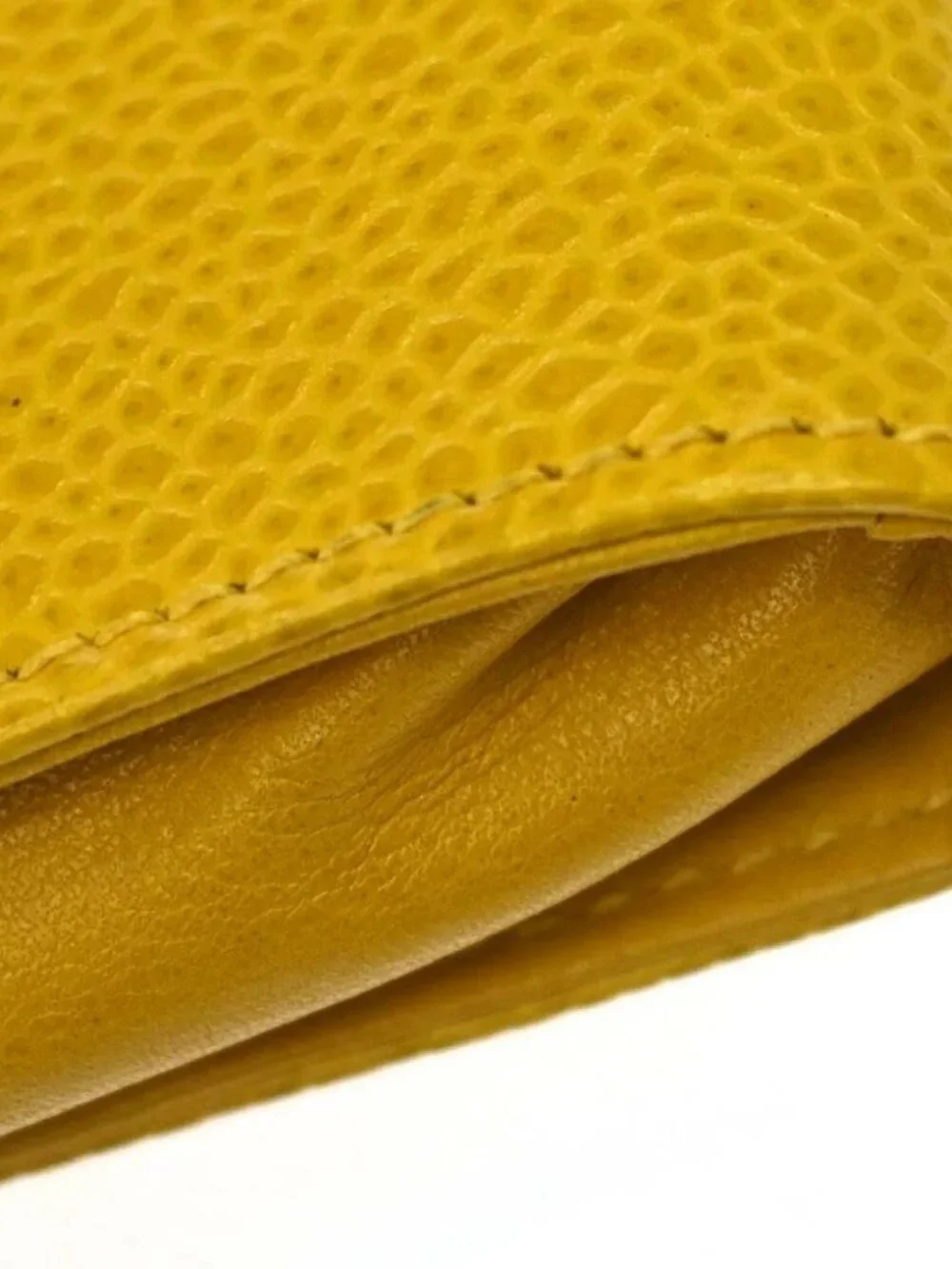 Chanel Yellow Calfskin Chain Shoulder Bag Pochette Phone Case